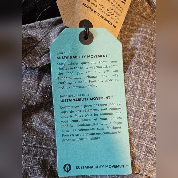 Prana Men's Garvan Long-Sleeve Button-Down Shirt, Charcoal, MED - Picture 15 of 15